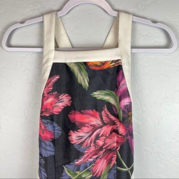 Cameo Fire Start Floral Dress with Contrast Trim‎ Faux Wrap Women's Size Small - Picture 3 of 10